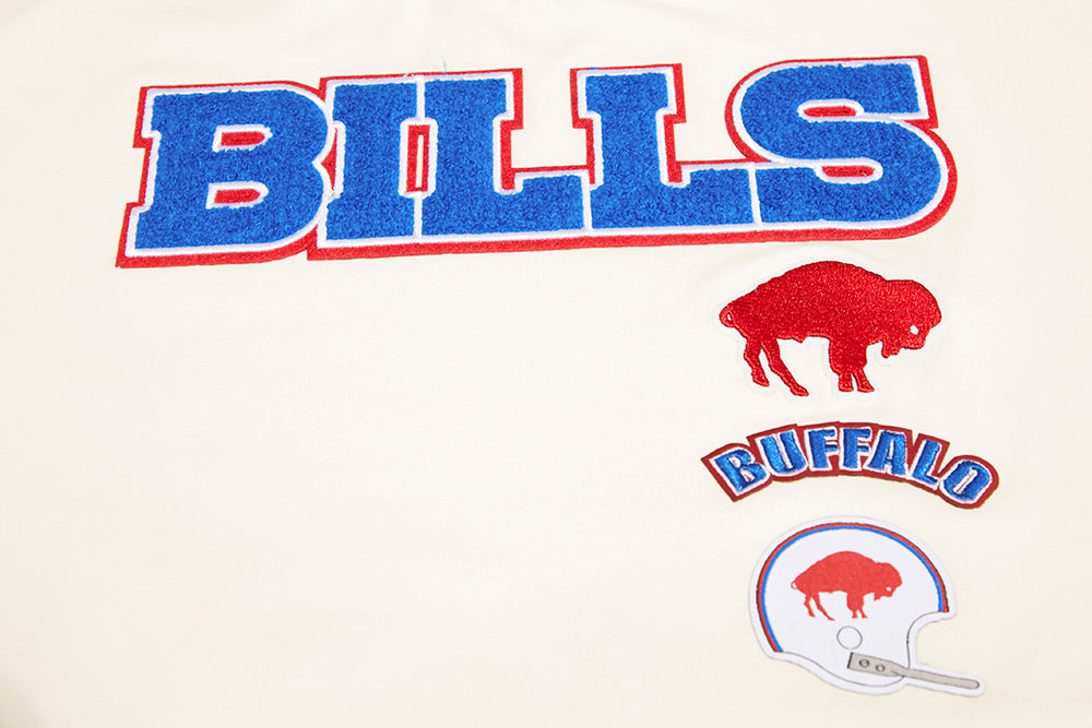 NFL BUFFALO BILLS RETRO CLASSIC T-SHIRT À COUPE CARRÉE POUR FEMME (COQUILLE D'ŒUF)