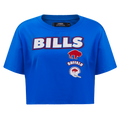 NFL BUFFALO BILLS RETRO CLASSIC T-SHIRT À COUPE CARRÉE POUR FEMME (BLEU ROYAL)