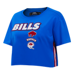 NFL BUFFALO BILLS RETRO CLASSIC T-SHIRT À COUPE CARRÉE POUR FEMME (BLEU ROYAL)