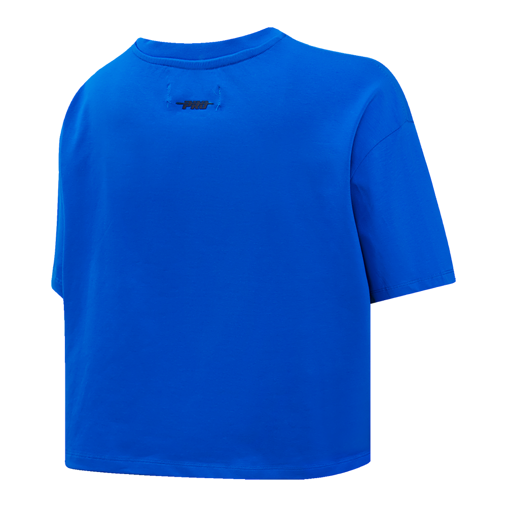 NFL BUFFALO BILLS RETRO CLASSIC T-SHIRT À COUPE CARRÉE POUR FEMME (BLEU ROYAL)