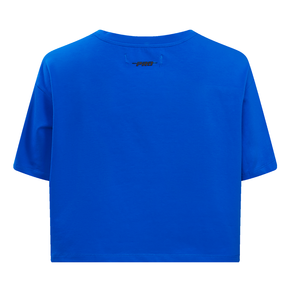 NFL BUFFALO BILLS RETRO CLASSIC T-SHIRT À COUPE CARRÉE POUR FEMME (BLEU ROYAL)