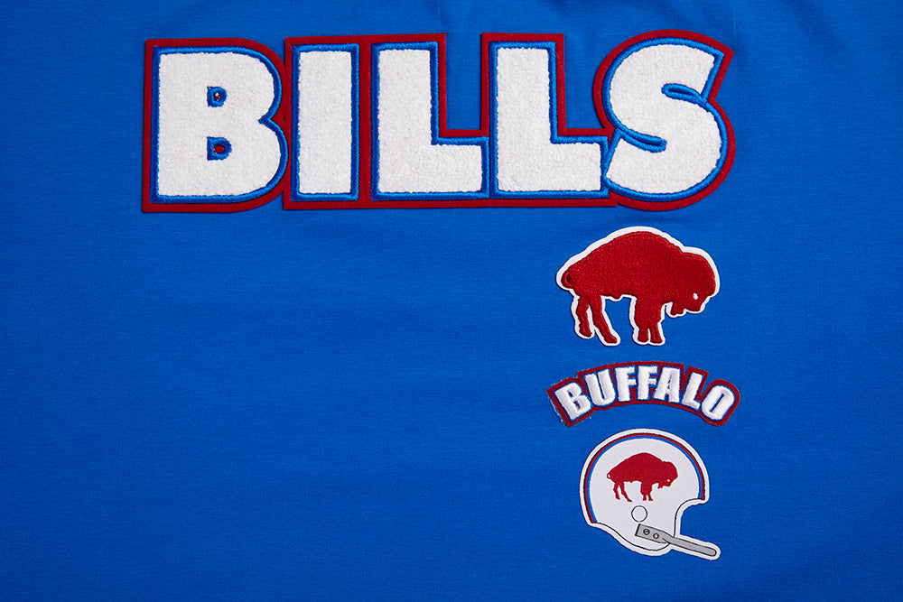 NFL BUFFALO BILLS RETRO CLASSIC T-SHIRT À COUPE CARRÉE POUR FEMME (BLEU ROYAL)