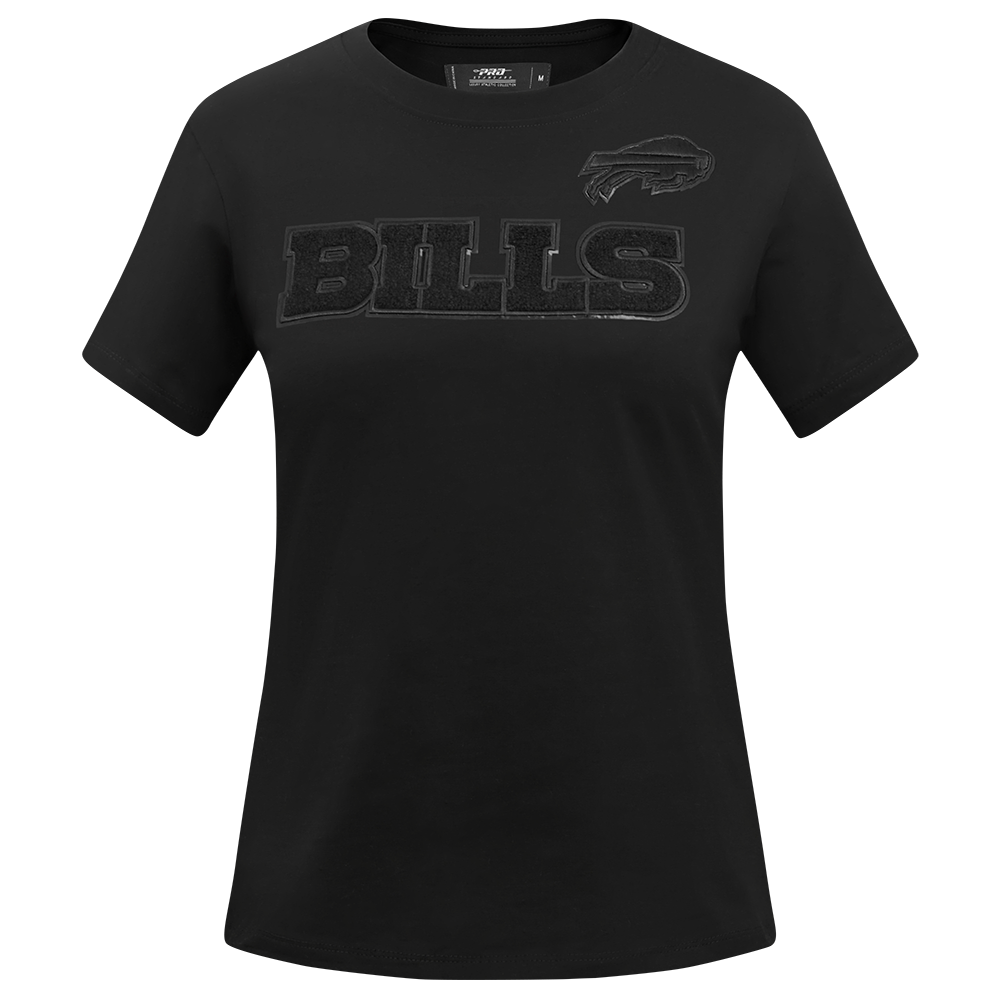 NFL BUFFALO BILLS TRIPLE BLACK WOMEN'S SINGLE JERSEY SLIM FIT TEE (TRIPLE BLACK WOMEN'S)