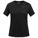 NFL BUFFALO BILLS TRIPLE BLACK WOMEN'S SINGLE JERSEY SLIM FIT TEE (TRIPLE BLACK WOMEN'S)