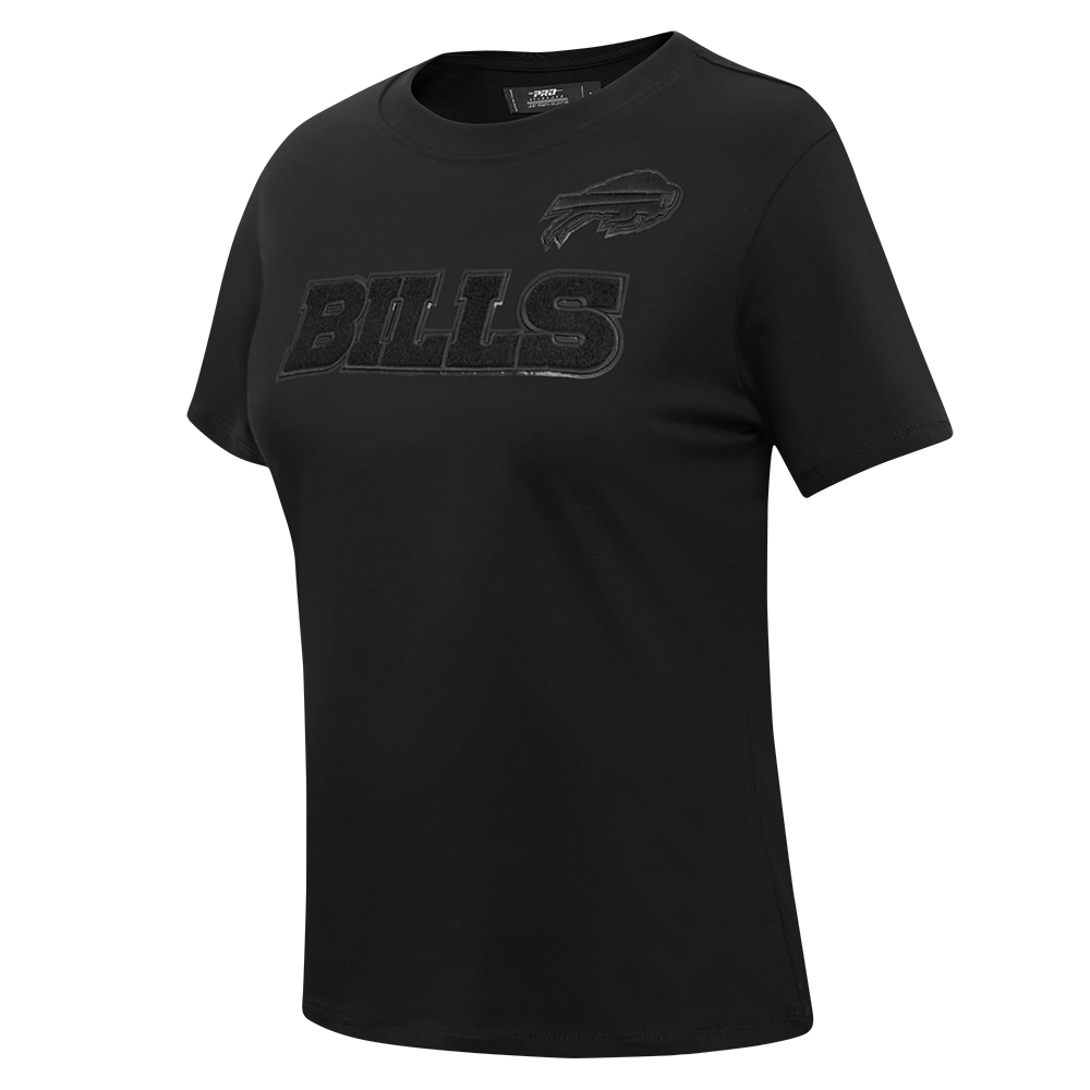 NFL BUFFALO BILLS TRIPLE BLACK WOMEN'S SINGLE JERSEY SLIM FIT TEE (TRIPLE BLACK WOMEN'S)