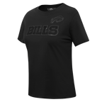 NFL BUFFALO BILLS TRIPLE BLACK WOMEN'S SINGLE JERSEY SLIM FIT TEE (TRIPLE BLACK WOMEN'S)