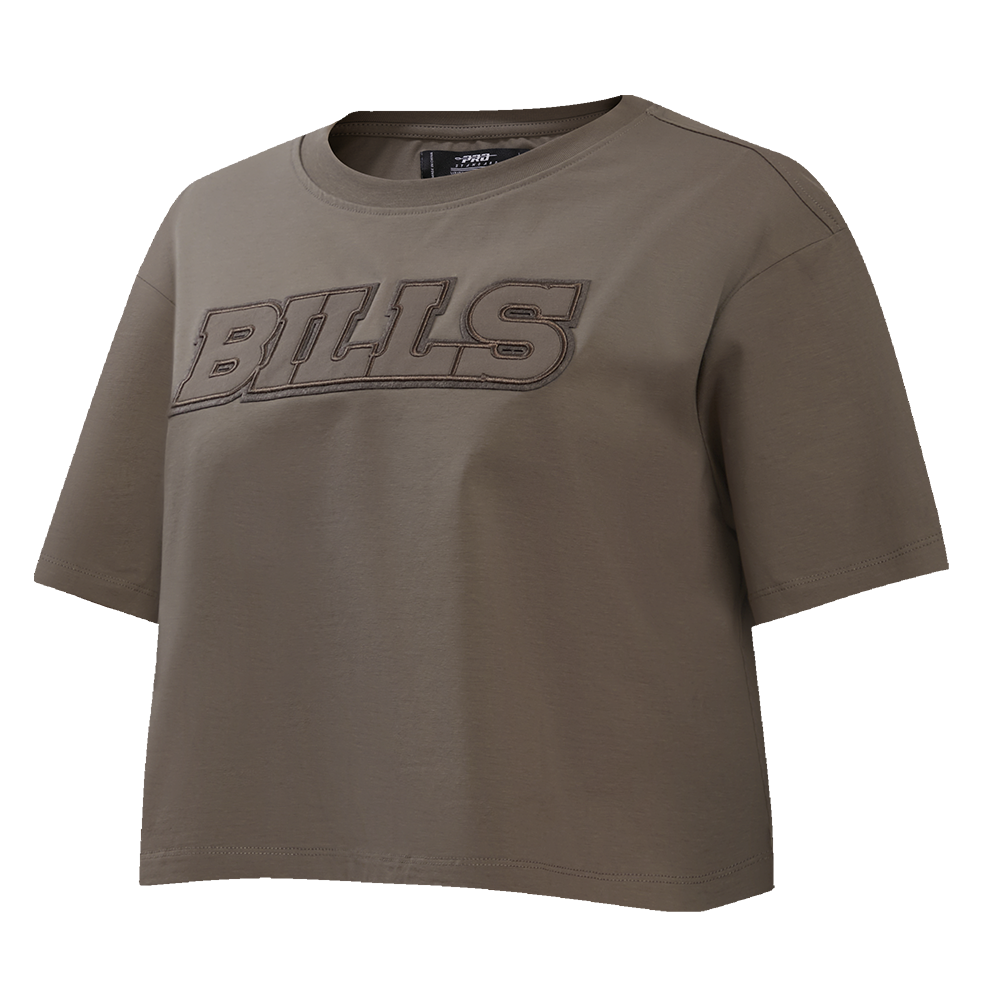NFL BUFFALO BILLS NEUTRAL WOMEN'S BOXY TEE (DARK TAUPE)