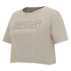 NFL BUFFALO BILLS NEUTRAL WOMEN'S BOXY TEE (TAUPE)