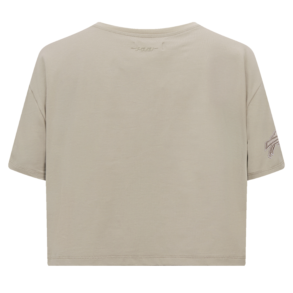 NFL BUFFALO BILLS NEUTRAL WOMEN'S BOXY TEE (TAUPE)