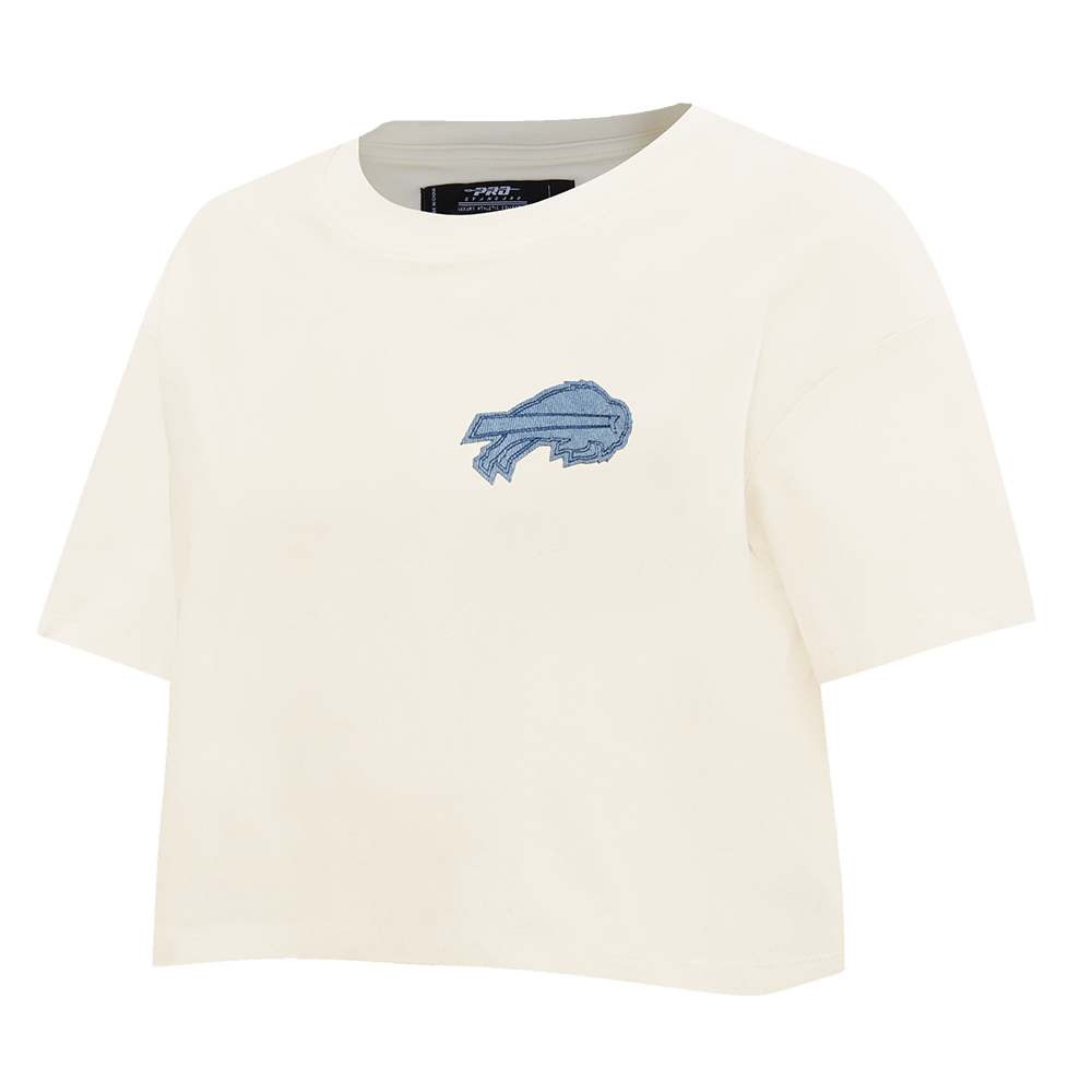 NFL BUFFALO BILLS VARSITY BLUES WOMEN'S BOXY TEE (LINEN)