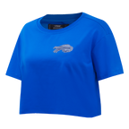 NFL BUFFALO BILLS VARSITY BLUES WOMEN'S BOXY TEE (ROYAL BLUE)