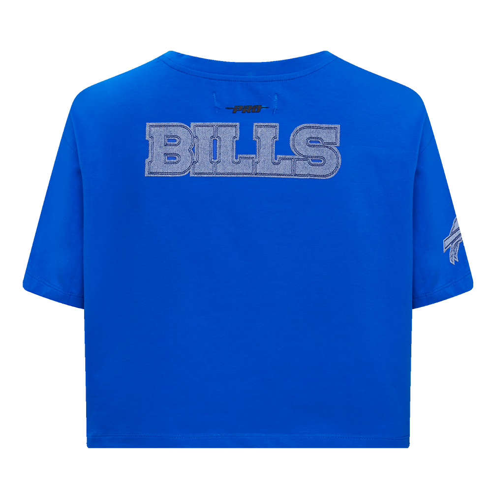 NFL BUFFALO BILLS VARSITY BLUES WOMEN'S BOXY TEE (ROYAL BLUE)