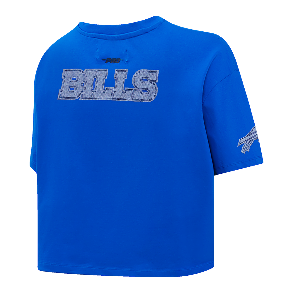 NFL BUFFALO BILLS VARSITY BLUES WOMEN'S BOXY TEE (ROYAL BLUE)