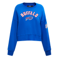 NFL BUFFALO BILLS CLASSIC CHANDAIL À COL ROND EN MOLLETON POUR FEMME (BLEU ROYAL)