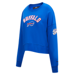 NFL BUFFALO BILLS CLASSIC CHANDAIL À COL ROND EN MOLLETON POUR FEMME (BLEU ROYAL)