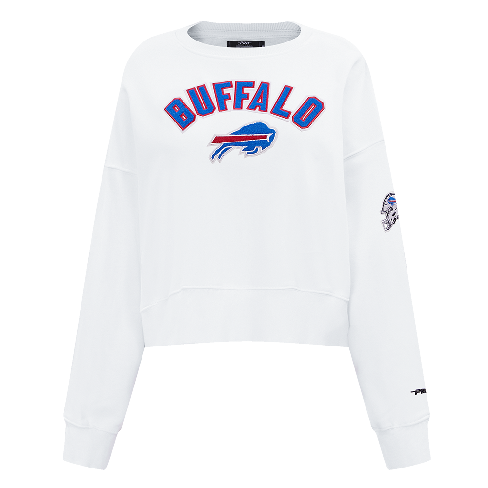 NFL BUFFALO BILLS CLASSIC CHANDAIL À COL ROND EN MOLLETON POUR FEMME (BLANC)