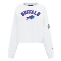 NFL BUFFALO BILLS CLASSIC CHANDAIL À COL ROND EN MOLLETON POUR FEMME (BLANC)