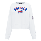 NFL BUFFALO BILLS CLASSIC CHANDAIL À COL ROND EN MOLLETON POUR FEMME (BLANC)