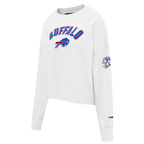 NFL BUFFALO BILLS CLASSIC CHANDAIL À COL ROND EN MOLLETON POUR FEMME (BLANC)