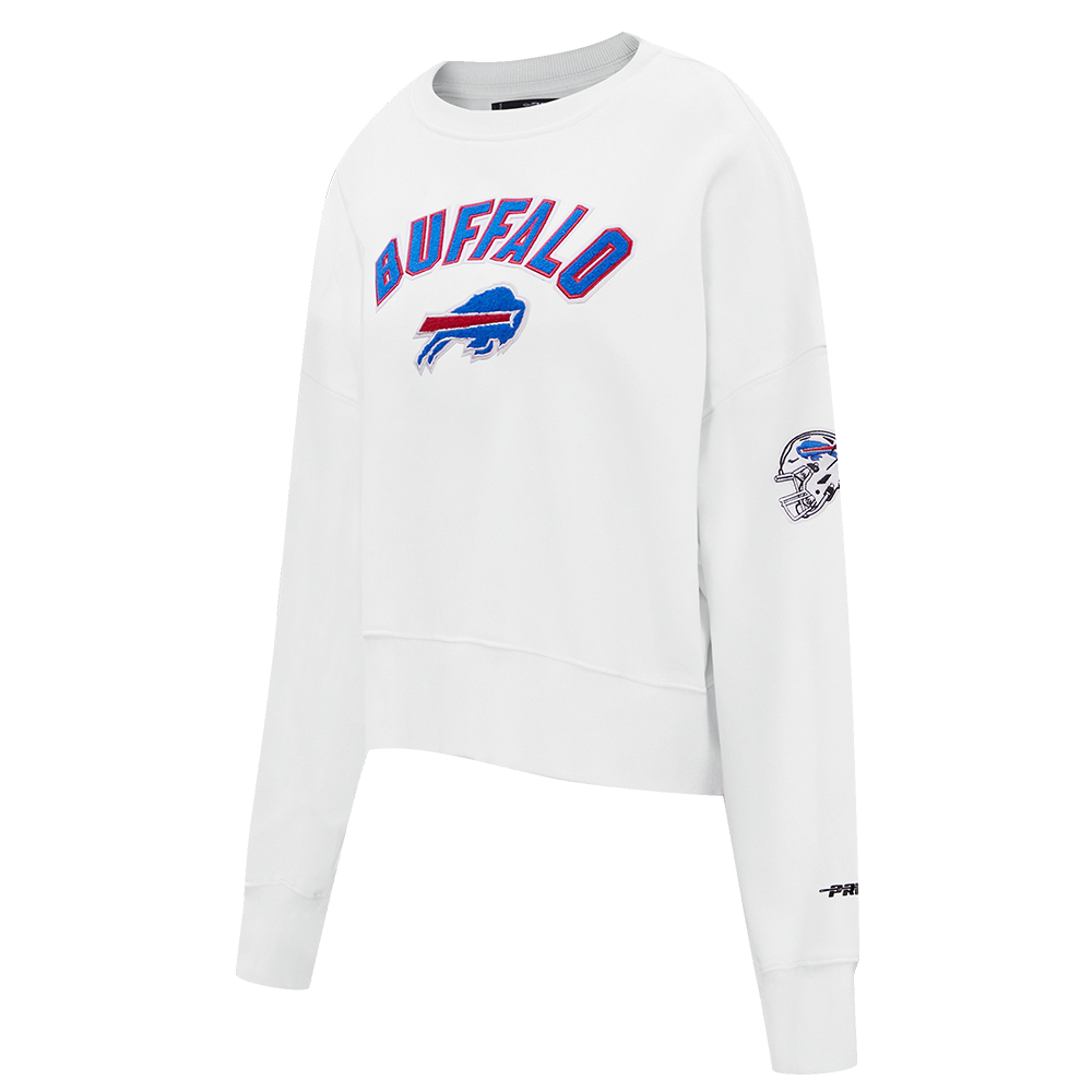 NFL BUFFALO BILLS CLASSIC WOMEN'S FLEECE CREWNECK (WHITE)