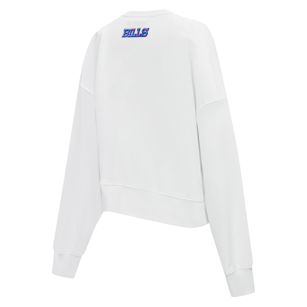 NFL BUFFALO BILLS CLASSIC CHANDAIL À COL ROND EN MOLLETON POUR FEMME (BLANC)