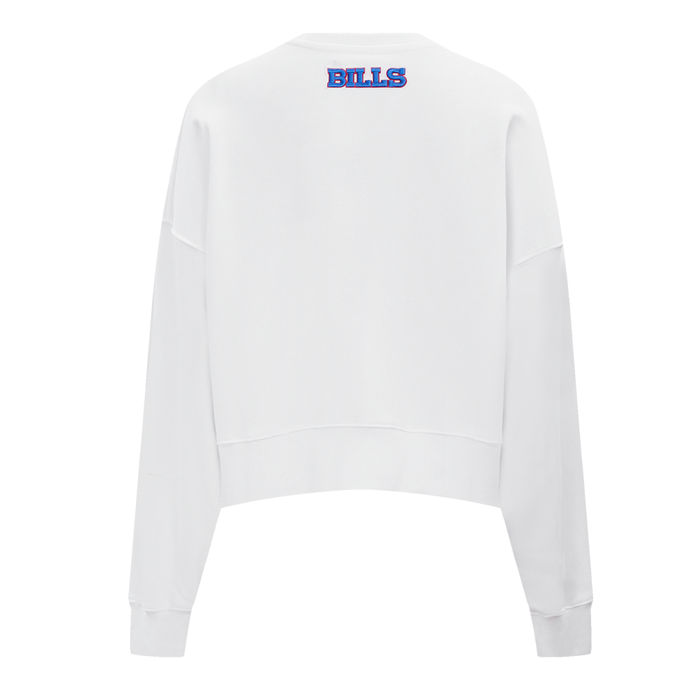 NFL BUFFALO BILLS CLASSIC CHANDAIL À COL ROND EN MOLLETON POUR FEMME (BLANC)