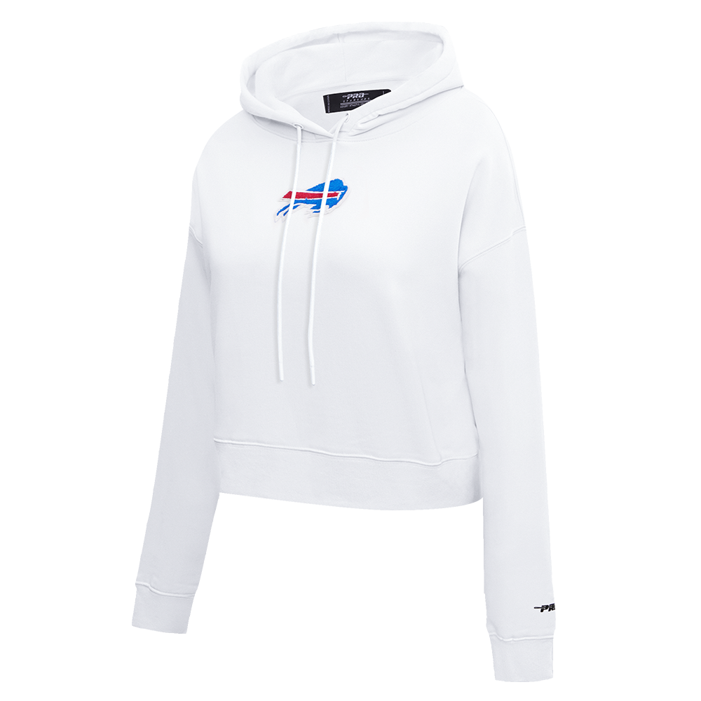 NFL BUFFALO BILLS CLASSIC CHANDAIL À CAPUCHON COURT EN MOLLETON (BLANC)