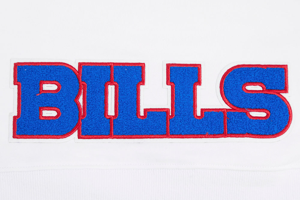 NFL BUFFALO BILLS CLASSIC CHANDAIL À CAPUCHON COURT EN MOLLETON (BLANC)
