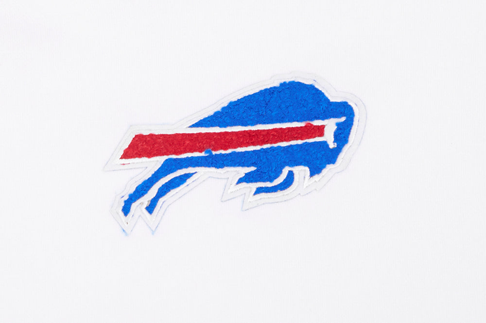 NFL BUFFALO BILLS CLASSIC CHANDAIL À CAPUCHON COURT EN MOLLETON (BLANC)