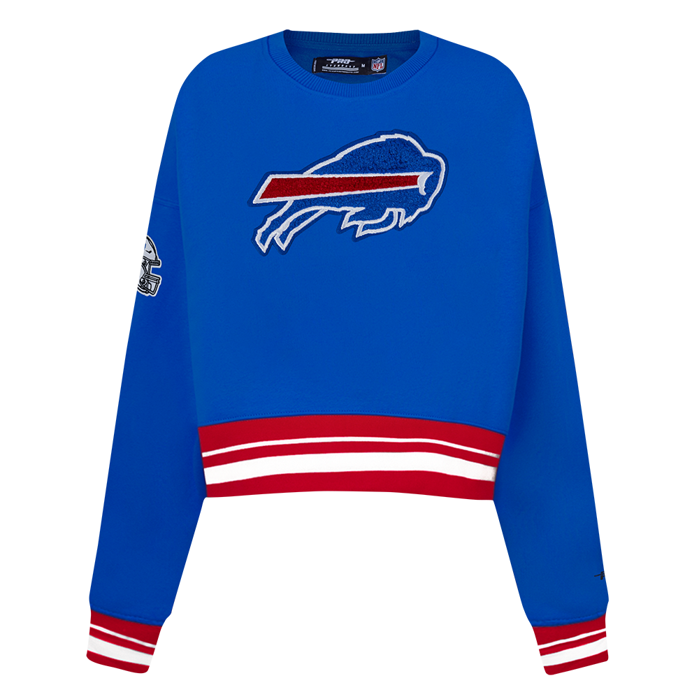 NFL BUFFALO BILLS CHANDAIL À COL ROND MASHUP CÔTELÉ POUR FEMME (BLEU ROYAL/ROUGE)