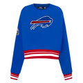 NFL BUFFALO BILLS CHANDAIL À COL ROND MASHUP CÔTELÉ POUR FEMME (BLEU ROYAL/ROUGE)