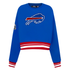 NFL BUFFALO BILLS CHANDAIL À COL ROND MASHUP CÔTELÉ POUR FEMME (BLEU ROYAL/ROUGE)