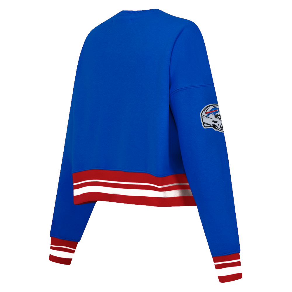 NFL BUFFALO BILLS CHANDAIL À COL ROND MASHUP CÔTELÉ POUR FEMME (BLEU ROYAL/ROUGE)