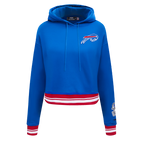 NFL BUFFALO BILLS MASHUP WOMEN'S RIB CROPPED PO HOODIE (ROYAL BLUE/RED)