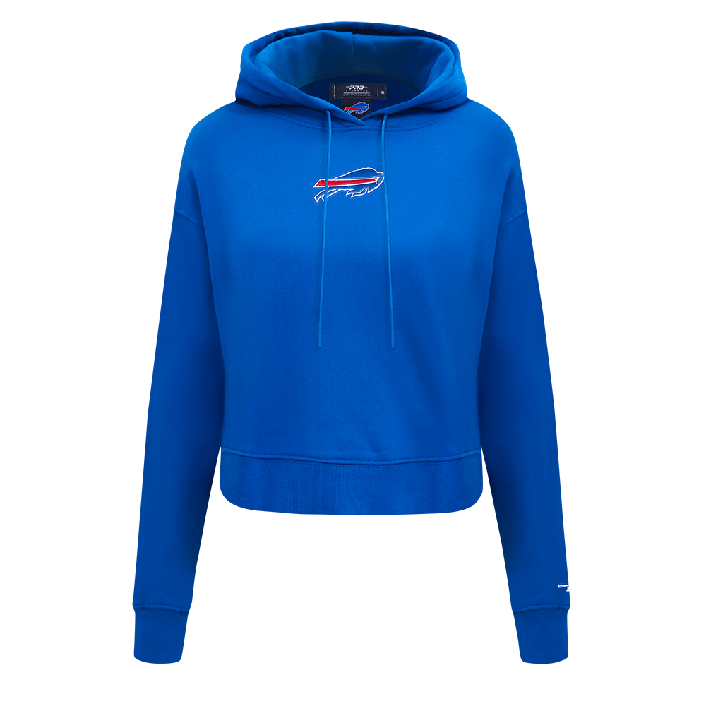 NFL BUFFALO BILLS WINGSPAN WOMEN'S FLC CROPPED PO HOODIE (ROYAL BLUE)