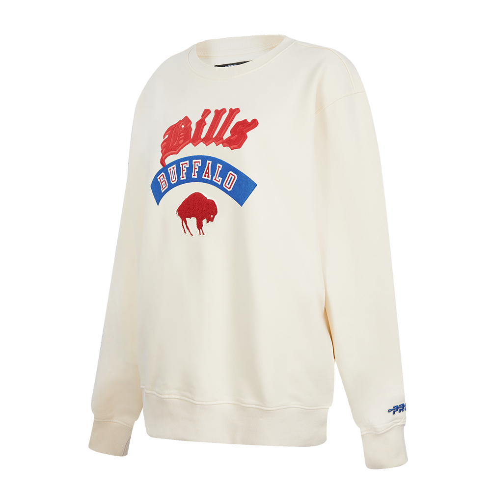 NFL BUFFALO BILLS BEST OF WOMEN'S STANDARD FLC CREWNECK (EGGSHELL)