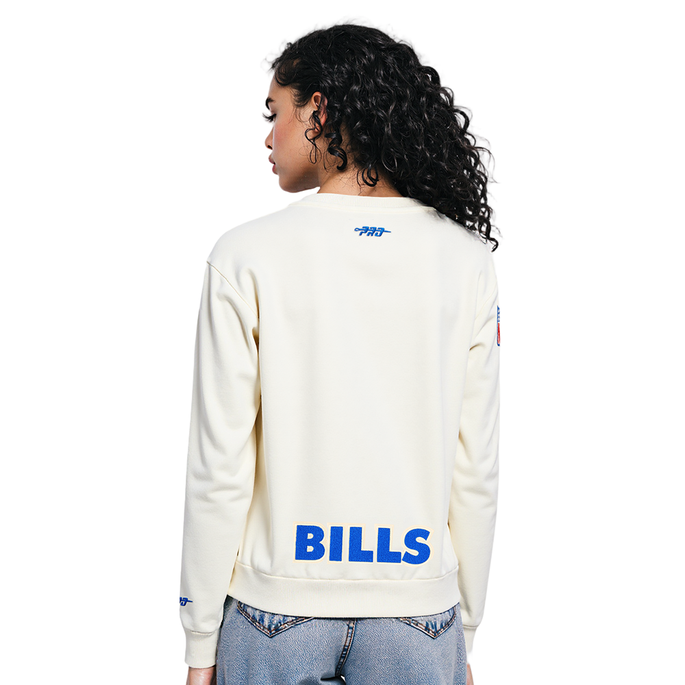 NFL BUFFALO BILLS BEST OF WOMEN'S STANDARD FLC CREWNECK (EGGSHELL)