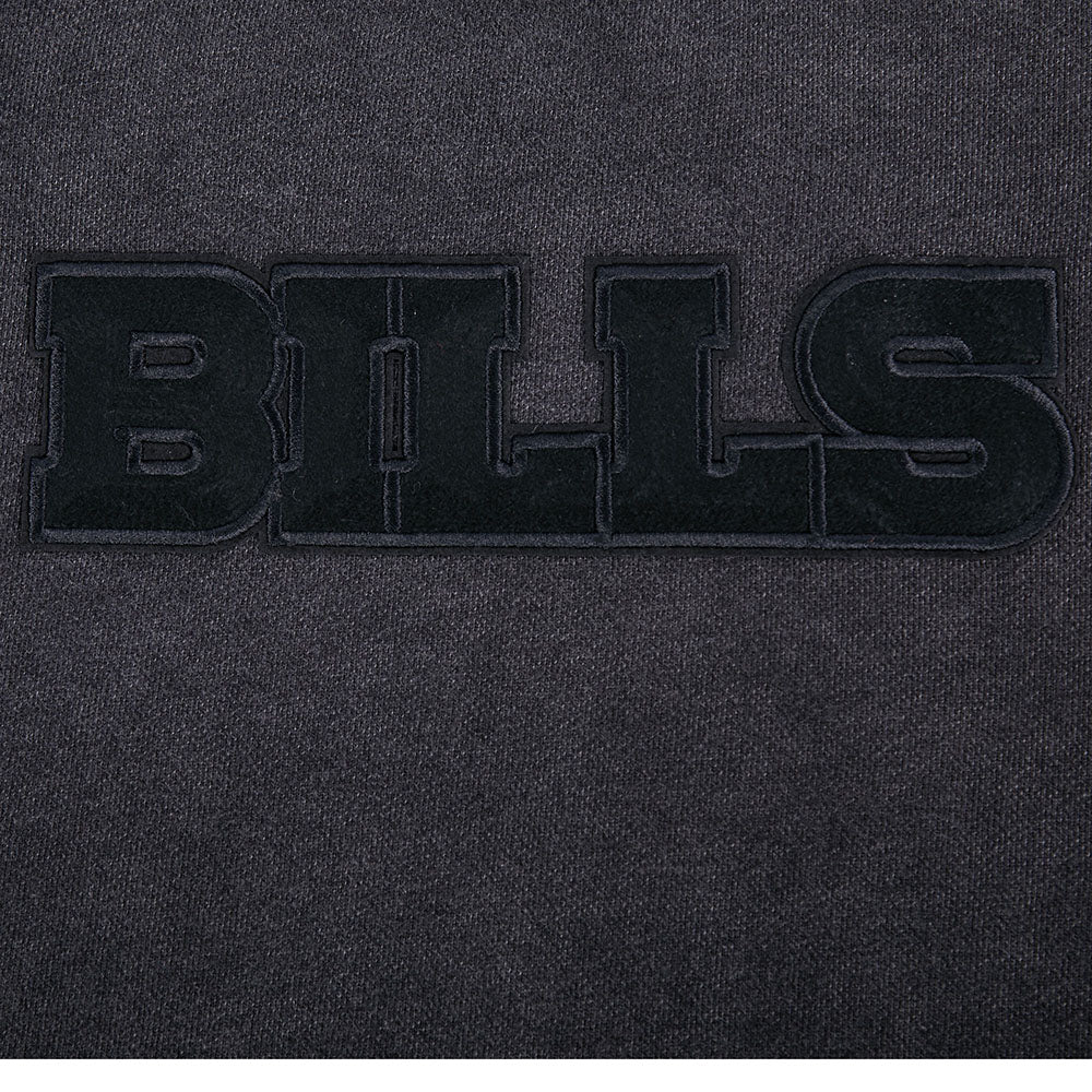 NFL BUFFALO BILLS WASHED CLASSIC WOMEN'S ENZYME WASH FT CREWNECK (WASHED BLACK)
