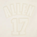 NFL BUFFALO BILLS JOSH ALLEN #17 NEUTRAL PNN WOMEN'S FLC CREWNECK (EGGSHELL)