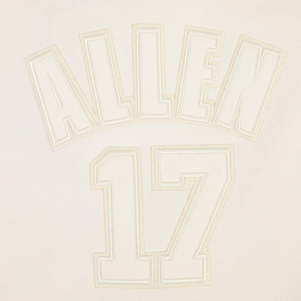 NFL BUFFALO BILLS JOSH ALLEN #17 NEUTRAL PNN WOMEN'S FLC CREWNECK (EGGSHELL)