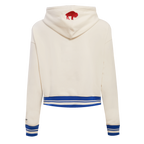 NFL BUFFALO BILLS RETRO CLASSIC CHANDAIL À CAPUCHON COURT POUR FEMME (COQUILLE D'ŒUF/BLEU ROYAL)