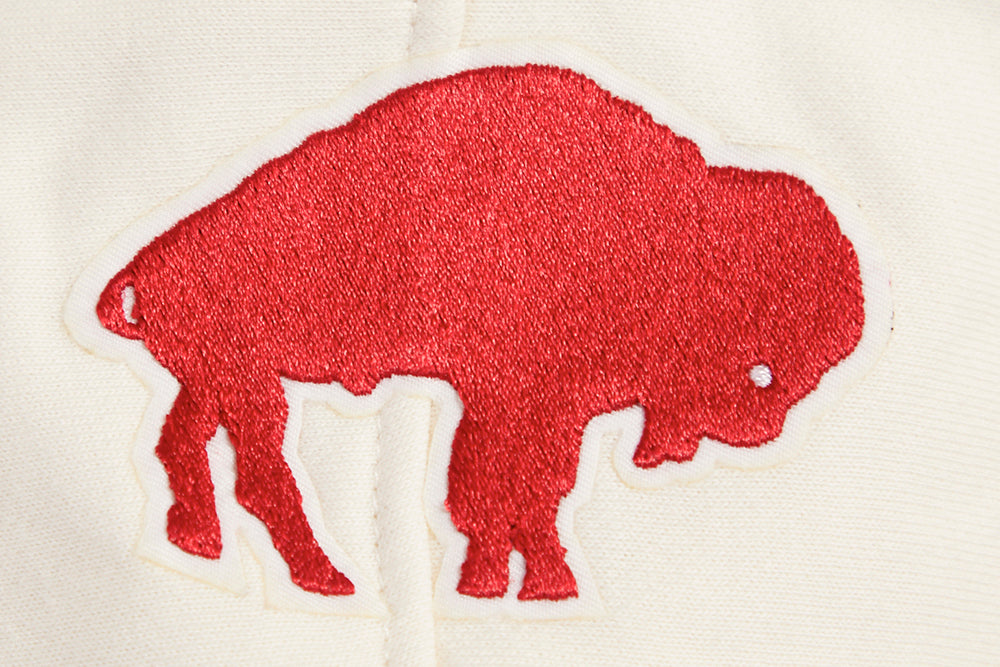 NFL BUFFALO BILLS RETRO CLASSIC CHANDAIL À CAPUCHON COURT POUR FEMME (COQUILLE D'ŒUF/BLEU ROYAL)