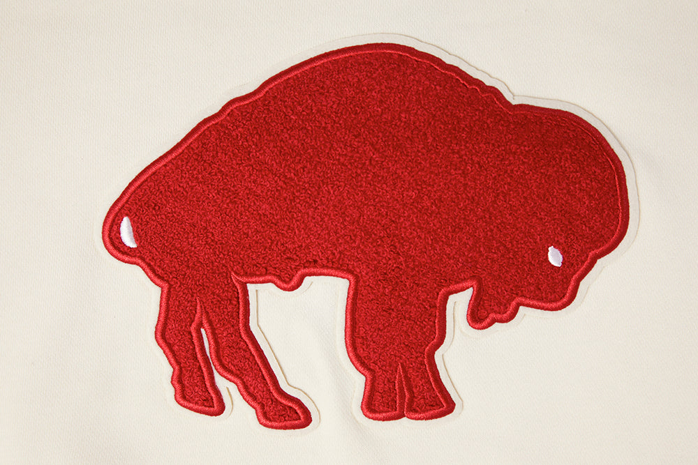 NFL BUFFALO BILLS RETRO CLASSIC CHANDAIL À CAPUCHON COURT POUR FEMME (COQUILLE D'ŒUF/BLEU ROYAL)