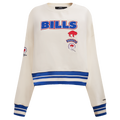 NFL BUFFALO BILLS RETRO CLASSIC CHANDAIL À COL ROND POUR FEMME (COQUILLE D'ŒUF/BLEU ROYAL)