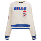 NFL BUFFALO BILLS RETRO CLASSIC CHANDAIL À COL ROND POUR FEMME (COQUILLE D'ŒUF/BLEU ROYAL)