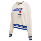 NFL BUFFALO BILLS RETRO CLASSIC CHANDAIL À COL ROND POUR FEMME (COQUILLE D'ŒUF/BLEU ROYAL)