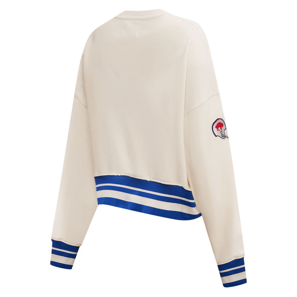 NFL BUFFALO BILLS RETRO CLASSIC CHANDAIL À COL ROND POUR FEMME (COQUILLE D'ŒUF/BLEU ROYAL)