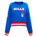 NFL BUFFALO BILLS RETRO CLASSIC CHANDAIL À COL ROND POUR FEMME (BLEU ROYAL/ROUGE)