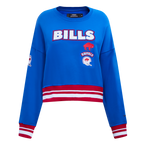 NFL BUFFALO BILLS RETRO CLASSIC CHANDAIL À COL ROND POUR FEMME (BLEU ROYAL/ROUGE)