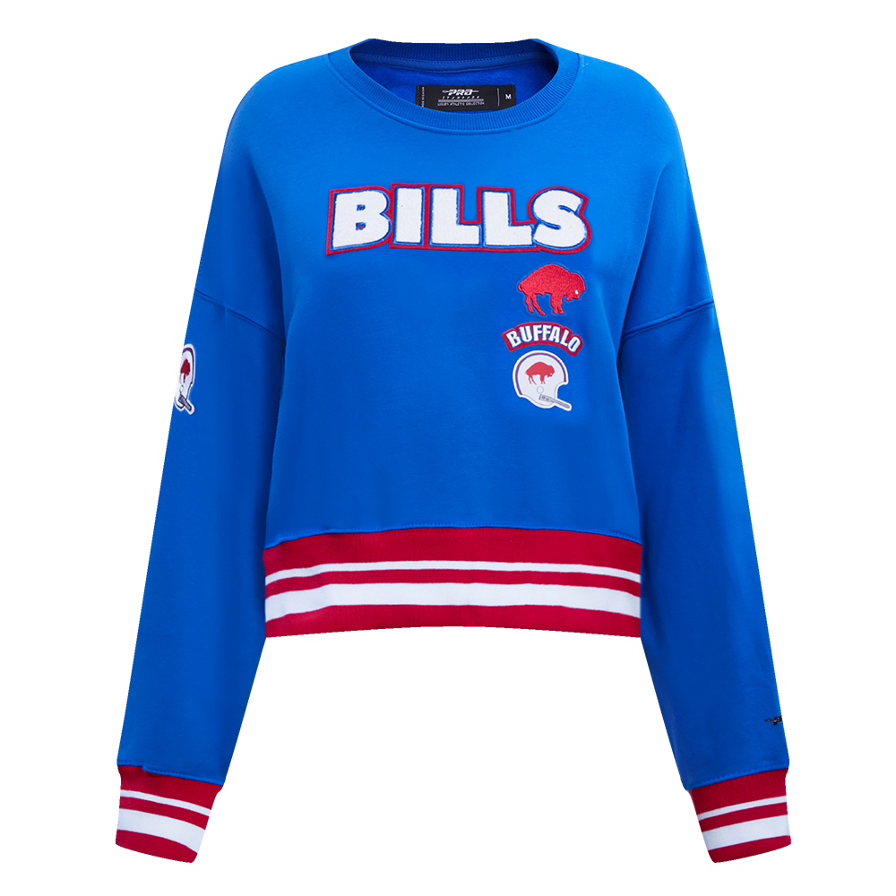 NFL BUFFALO BILLS RETRO CLASSIC CHANDAIL À COL ROND POUR FEMME (BLEU ROYAL/ROUGE)